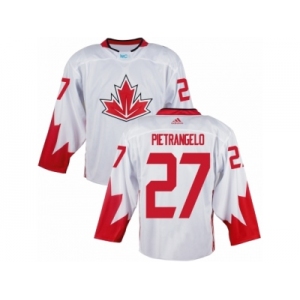 Men Adidas Team Canada #27 Alex Pietrangelo White 2016 World Cup Ice Hockey Jersey