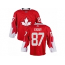 Men Adidas Team Canada #87 Sidney Crosby Red 2016 World Cup Ice Hockey Jersey