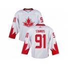 Men Adidas Team Canada #91 Steven Stamkos White 2016 World Cup Ice Hockey Jersey