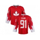 Men Adidas Team Canada #91 Tyler Seguin Red 2016 World Cup Ice Hockey Jersey