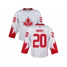 Men Adidas Team Canada#20 John Tavares White 2016 World Cup Ice Hockey Jersey