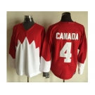 Olympic CA. #4 Canada RedWhite 1972 Commemorative CCM Stitched NHL Jersey