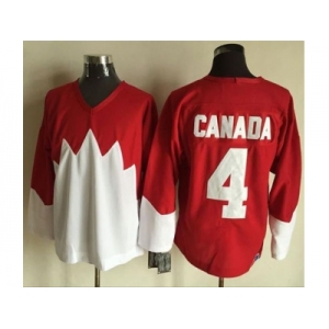 Olympic CA. #4 Canada RedWhite 1972 Commemorative CCM Stitched NHL Jersey