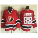 Team CA. #88 Eric Lindros Red Black 2002 Olympic Nike Throwback Stitched NHL Jersey