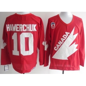 Team Canada #10 Hawerchuk Throwback red