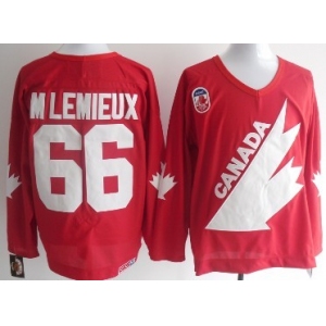Team Canada #66 M.Lemieux Throwback Red