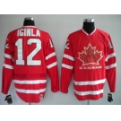 nhl team canada #12 iginla 2010 olympic red