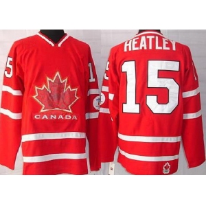 nhl team canada #15 heatley 2010 olympic red