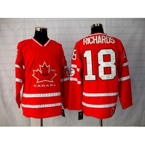 nhl team canada #18 richards 2010 olympic red