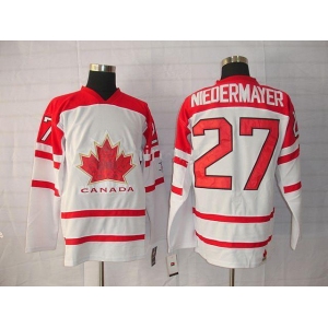 nhl team canada #27 niedremayer 2010 olympic white