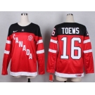 Women NHL Team Canada Olympic #16 toews red jerseys[100 th]