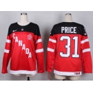 Women NHL Team Canada Olympic #31 price red jerseys[100 th]