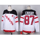 Women NHL Team Canada Olympic #87 crosby white jerseys[100 th]