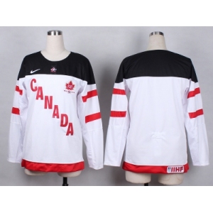Women NHL Team Canada Olympic blank white jerseys[100 th]