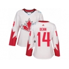 Women's Adidas Team Canada #14 Jamie Benn Authentic White Home 2016 World Cup Hockey Jersey