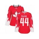 Women's Adidas Team Canada #44 Marc-Edouard Vlasic Authentic Red Away 2016 World Cup Hockey Jersey