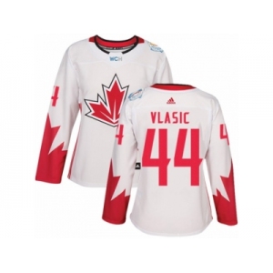 Women's Adidas Team Canada #44 Marc-Edouard Vlasic Authentic White Home 2016 World Cup Hockey Jersey