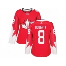 Women's Adidas Team Canada #8 Drew Doughty Authentic Red Away 2016 World Cup Hockey Jersey