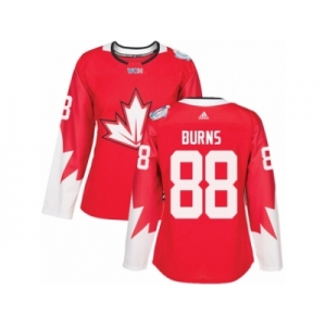 Women's Adidas Team Canada #88 Brent Burns Premier Red Away 2016 World Cup Hockey Jersey