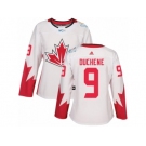 Women's Adidas Team Canada #9 Matt Duchene Authentic White Home 2016 World Cup Hockey Jersey