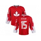 Youth Adidas Team Canada #15 Ryan Getzlaf Authentic Red Away 2016 World Cup Ice Hockey Jersey