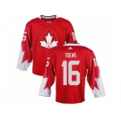 Youth Adidas Team Canada #16 Jonathan Toews Authentic Red Away 2016 World Cup Ice Hockey Jersey