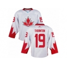 Youth Adidas Team Canada #19 Joe Thornton Authentic White Home 2016 World Cup Ice Hockey Jersey