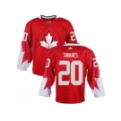 Youth Adidas Team Canada #20 John Tavares Authentic Red Away 2016 World Cup Ice Hockey Jersey