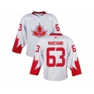 Youth Adidas Team Canada #63 Brad Marchand Authentic White Home 2016 World Cup Ice Hockey Jersey