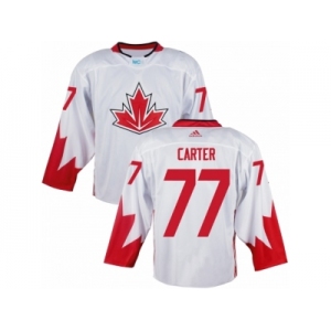 Youth Adidas Team Canada #77 Jeff Carter Authentic White Home 2016 World Cup Ice Hockey Jersey