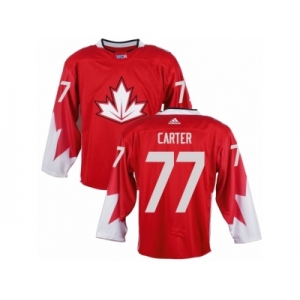 Youth Adidas Team Canada #77 Jeff Carter Premier Red Away 2016 World Cup Ice Hockey Jersey