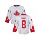 Youth Adidas Team Canada #8 Drew Doughty Authentic White Home 2016 World Cup Ice Hockey Jersey