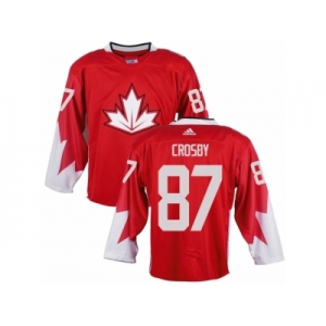 Youth Adidas Team Canada #87 Sidney Crosby Authentic Red Away 2016 World Cup Ice Hockey Jersey