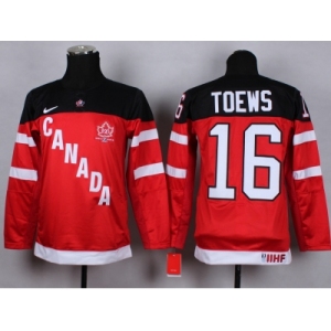 Youth nhl team canada #16 toews red jerseys[100 th]