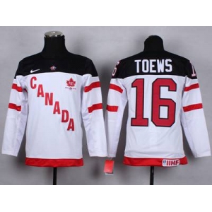 youth nhl jerseys team canada #16 toews white[100 th]