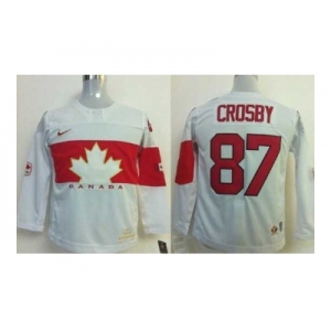 youth nhl jerseys team canada olympic #87 crosby white[2014 new]