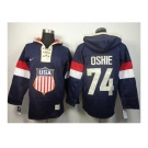 2014 winter olympics nhl jerseys #74 oshie blue USA[pullover hooded sweatshirt]