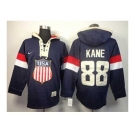 2014 winter olympics nhl jerseys #88 kane blue USA[pullover hooded sweatshirt]