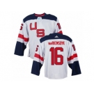 Men Adidas Team USA #16 James van Riemsdyk White Home 2016 World Cup Ice Hockey Jersey