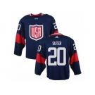 Men Adidas Team USA #20 Ryan Suter Navy Blue Away 2016 World Cup Ice Hockey Jersey