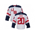 Men Adidas Team USA #20 Ryan Suter White Home 2016 World Cup Ice Hockey Jersey