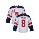 Men Adidas Team USA #8 Joe Pavelski White 2016 World Cup Ice Hockey Jersey