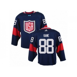 Men Adidas Team USA #88 Patrick Kane Navy Blue 2016 World Cup Ice Hockey Jersey