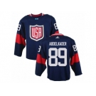 Men Adidas Team USA #89 Justin Abdelkader Navy Blue Away 2016 World Cup Ice nhl Jersey