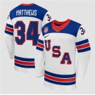 Men's USA #34 Auston Matthews White 2026 Stitched Jersey