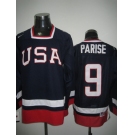 nhl jerseys team usa #9 parise 2010 olympic blue