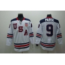 nhl team usa #9 parise 2010 olympic white