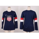 women 2014 winter olympics nhl jerseys blank blue USA