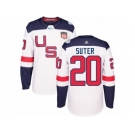 Youth Adidas Team USA #20 Ryan Suter Authentic White Home 2016 World Cup Ice Hockey Jersey