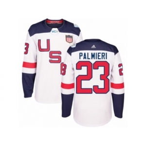 Youth Adidas Team USA #23 Kyle Palmieri Authentic White Home 2016 World Cup Ice Hockey Jersey